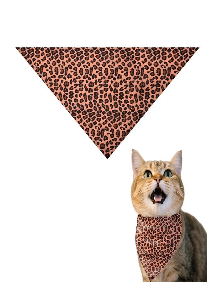 Yreamont Leopard Print Dog Bandana for Boy Girl Fashionable Dog Handkerchief for Halloween Bandanas for Puppy Bandanas for Boys Girls Leopard Print Pet Neck Scarf for Cat Puppy - Image 1
